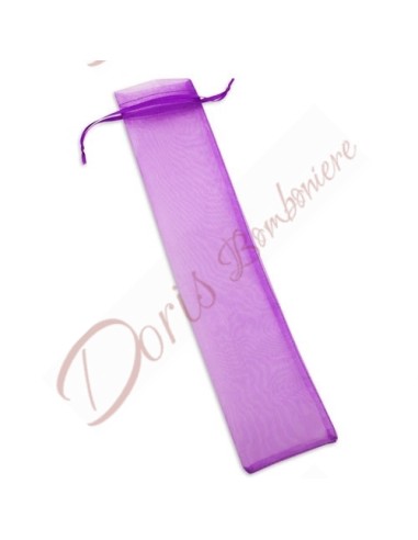 Sacchetto organza porta ventagli 31.5x7 cm VIOLA