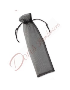 Organza bag for fans 26x7 cm BLACK