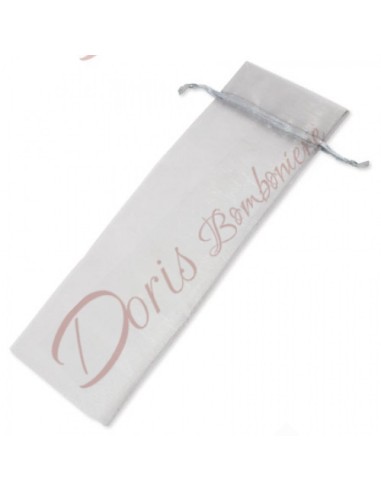 Sacchetto organza porta ventagli 26x7 cm GRIGIO