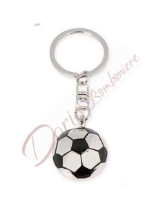 Soccer ball metal keychain