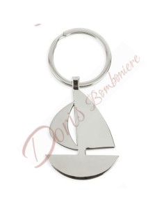 Sailboat metal keychain