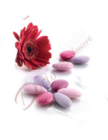 Pink shaded chocolate sugared almonds 1 kg
