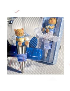 Nützliche Taufgeschenke Flaschenverschluss mit Teddybär 13x5,5x3,3 cm