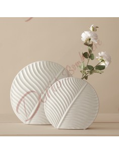 Favors Weiße Blattvase aus Porzellan 20X20 cm