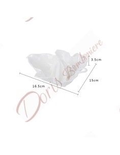 Spremiagrumi in porcellana bianca foglia - bomboniera utile 16.5x15 cm 2