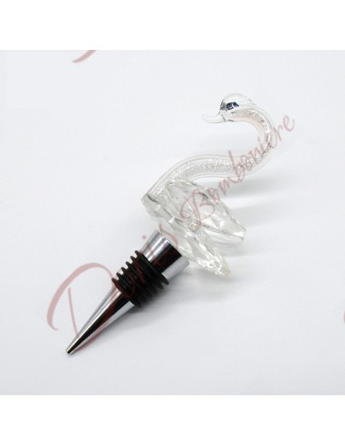 Crystal favors Bottle stopper with swan