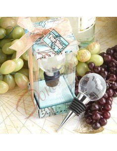 Wedding Favors Bottle stopper with world globe glass crystal travel theme 2