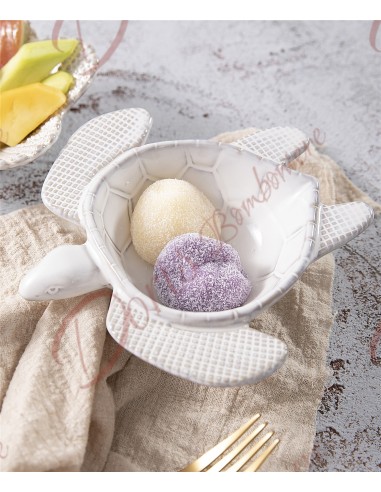 Apéritif thème mer céramique blanche 3 formes assorties
