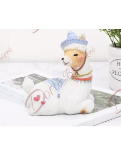 Bomboniere per battesimo bambina o bambino ideali per altre ricorrenze. Alpaca 4 versioni assortite cm 14 h 2