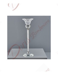 CRISTAL CANDLESTICK FLOWER GR. GIFTBOX Mis: H.24