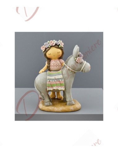 MEXICAN GIRL WITH DONKEY Size: 12,5x9,5x15,5