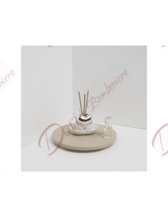 PETIT DIFFUSEUR DE PARFUM CŒUR ARGENT + BÂTON À PAILLETTES