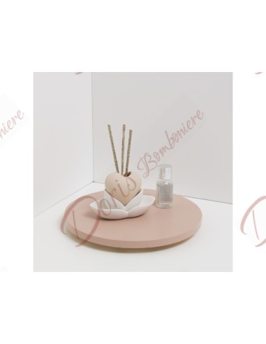 PETIT DIFFUSEUR DE PARFUM CŒUR MARRON + BÂTON D'ESSENCE