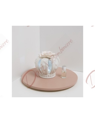 DIFFUSEUR DE PARFUM LED MOYEN COURONNE BLANCHE AVEC FLEUR