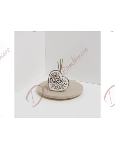 HEART MIRROR DIFFUSER WITH LEAVES
