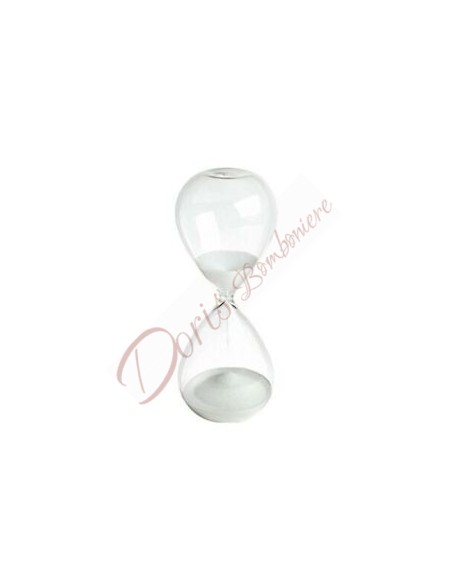 Bomboniera Clessidra in vetro Bomboniera Matrimonio Comunione Battesimo sabbia bianca altezza 12 cm in offerta Bomboniera Clessidra in vetro Bomboniera Matrimonio Comunione Battesimo sabbia bianca altezza 12 cm in offerta