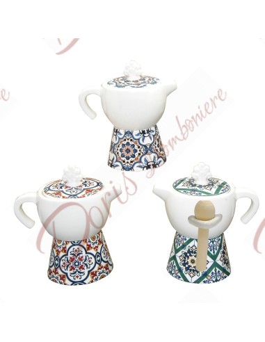 Favor sugar bowl in the shape of a coffee pot 12 cm h