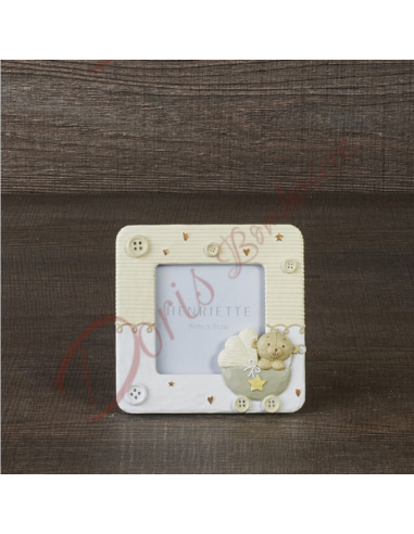 FRAME WITH OSETTO IN THE CRADLE SQUARE PHOTO FRAME 12,5x12,5 (8x8)