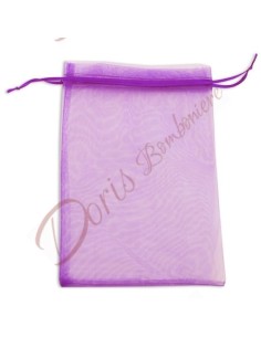 Sacchetto borsetta organza con tirante disponibile argento, lilla, oro e nero 24x18 cm 2