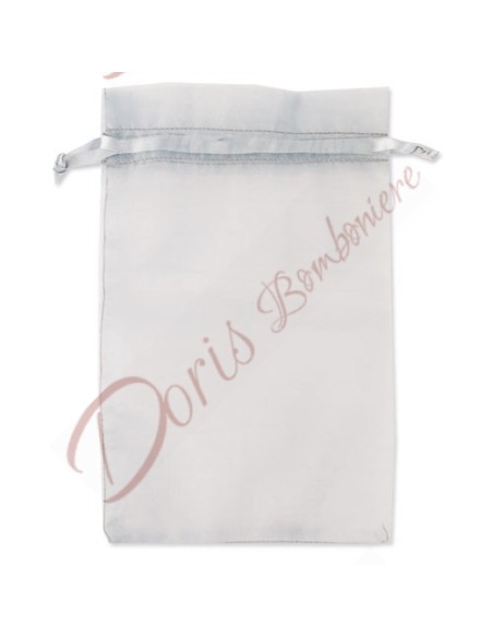Sacchetto borsetta organza con tirante disponibile argento, lilla, oro e nero 24x18 cm Sacchetto borsetta organza con tirante disponibile argento, lilla, oro e nero 24x18 cm