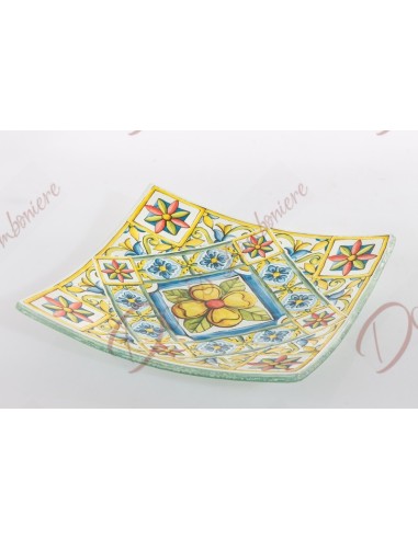 Cadeau de solidarité faveur cuorematto centre de table en verre 20x20 cm