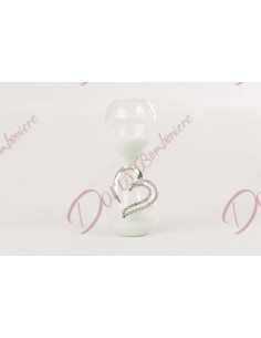 Hourglass favor with white...