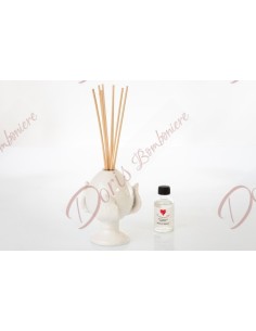Bomboniera regalo pumo pugliese bianco diffusore di profumo solidale altezza 12 cm DA057 Amici di Cuorematto Matrimonio