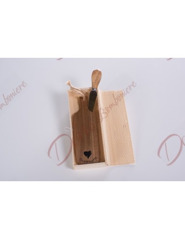 Dim. 21X8 tagliere monoporzione rettangolare in legno con scatola regalo in bambu Dim. 21X8 tagliere monoporzione rettangolare in legno con scatola regalo in bambu
