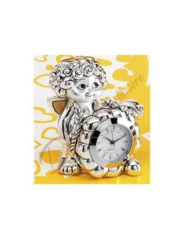 Angelo argento con spiga orologio h 8 cm con scatola Angelo argento con spiga orologio h 8 cm con scatola
