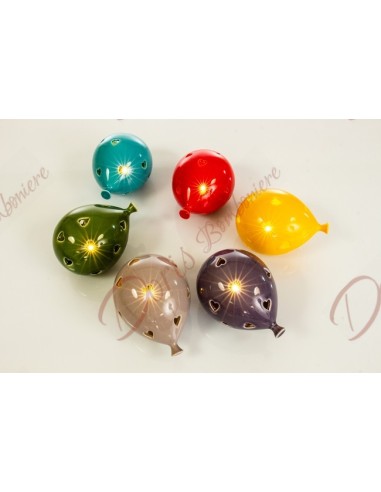 Dim. 12x8,5x8 lampada led palloncini colorati 6 assortiti Dim. 12x8,5x8 lampada led palloncini colorati 6 assortiti
