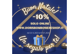 Offerta Natalizia: Sconto del 10% su Bomboniere per Matrimoni, Comunioni, Cresime e altro su Doris Bomboniere Shop!